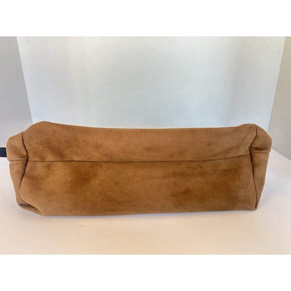 Sondra Roberts Squared Large Shoulder Bag Purse Black Gold Vegan Leather Clean - Picture 16 of 16